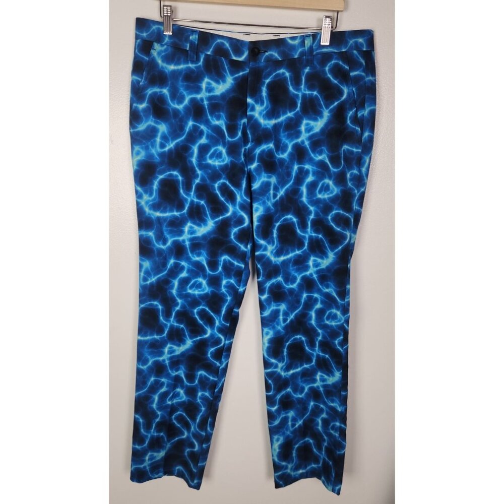 HRESKI Men's Sz. 36x31 Blue Electric Water Golf Pants